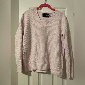 Calvin Klein Jeans Light Pink V-Neck Sweater